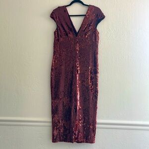 Dress The Population Sequined Dress, Size Large